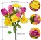 4 Bundles Spring Artificial Daffodils – Yellow Faux Flowers with Stems for Home, Wedding & Table Centerpieces